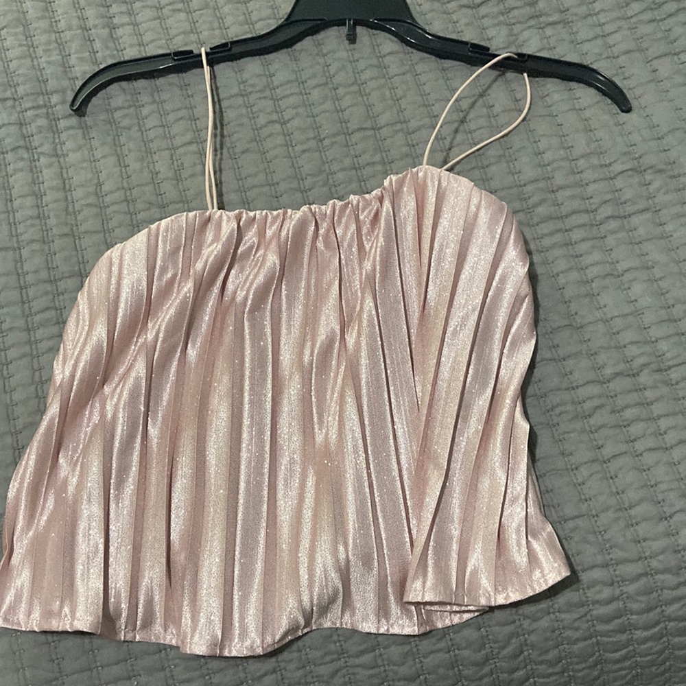 Pink glitter top